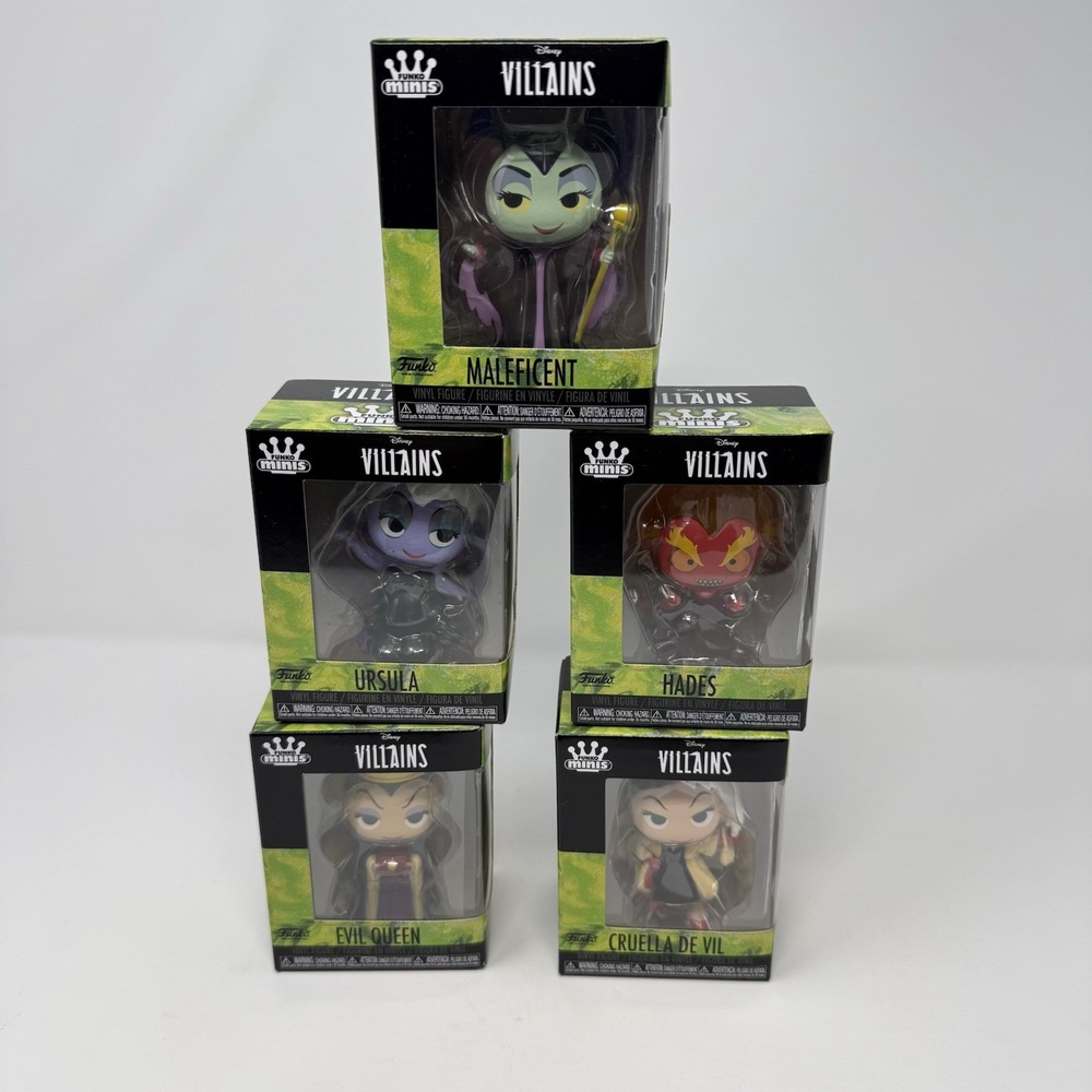 Funko Mini! Disney Movie Villains Complete Set of 5 NIB